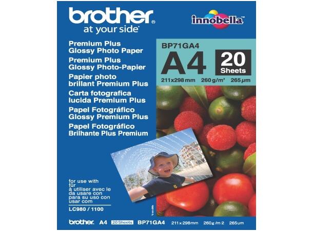 Papir Brother A4 260g glanset (20) 